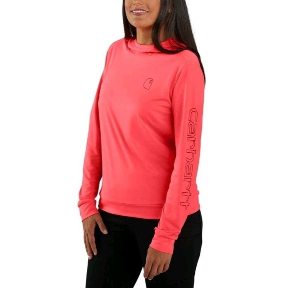 Carhartt Women's L Force Sun Defender Lightweight Long-Sleeve Hooded Graphic